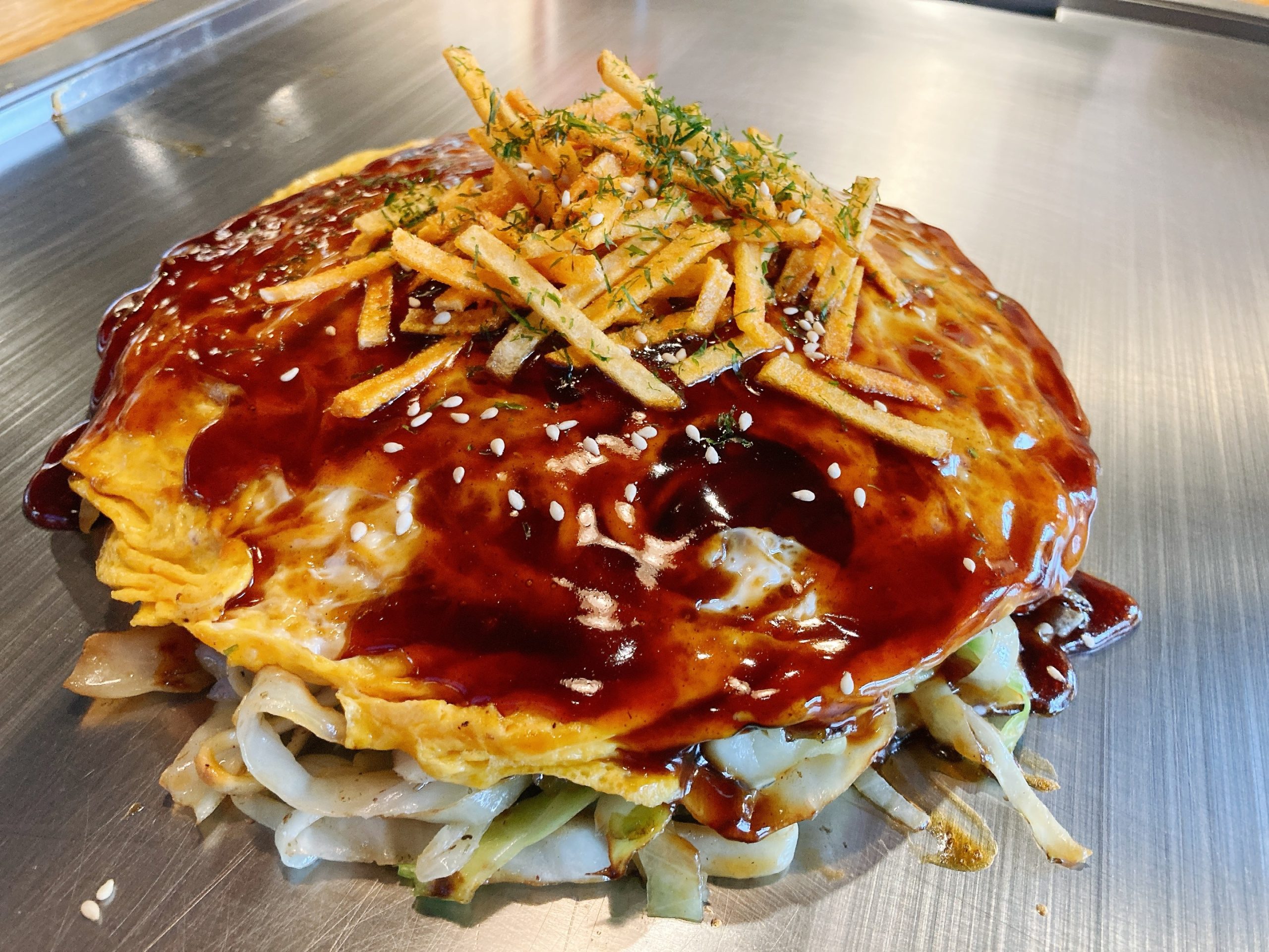 本日から新しいお好み焼き販売開始です!【お好み焼・鉄板焼 ちんちくりん 流川店】