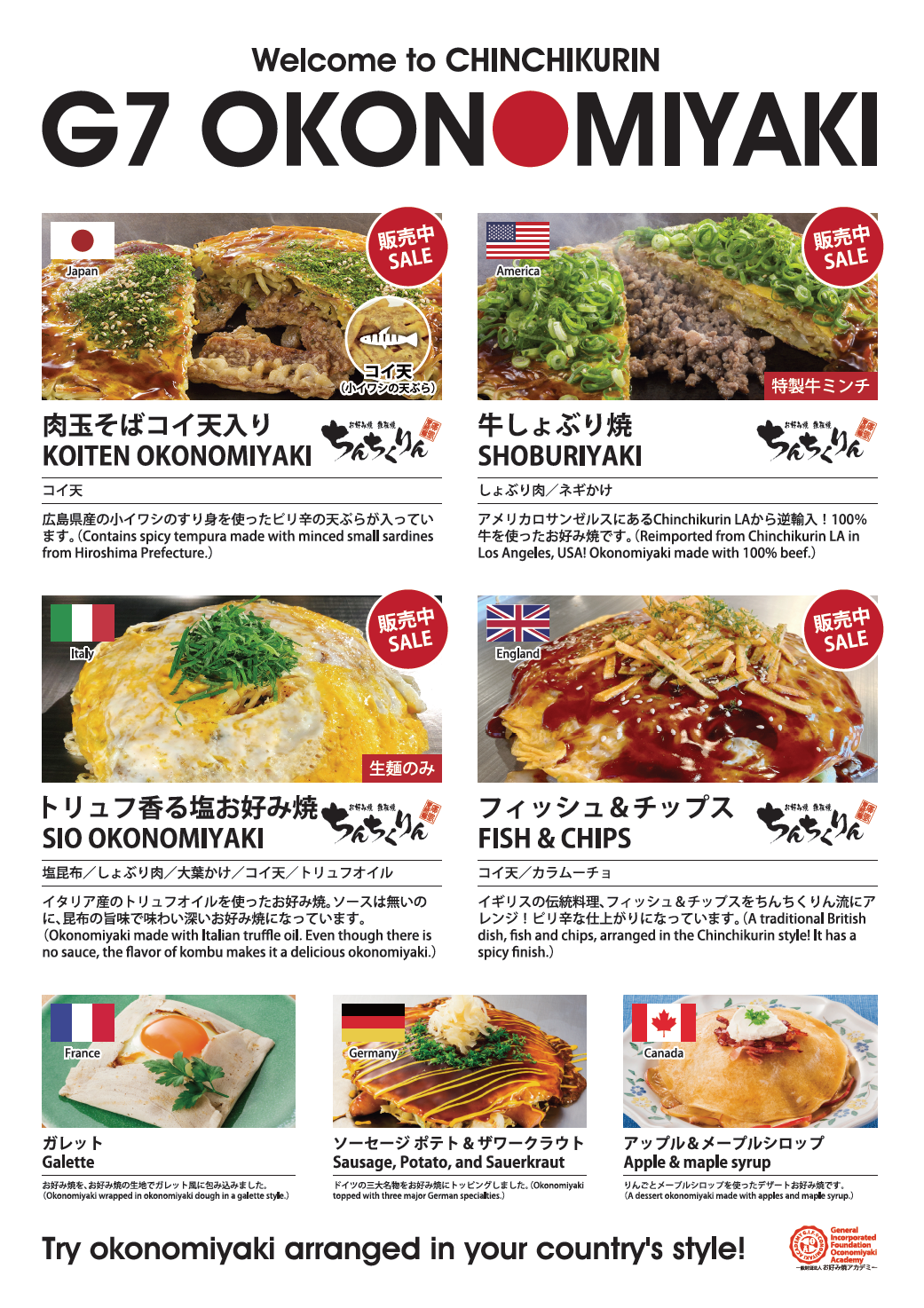 広島中区でスポーツ観戦しながら飲み会できます！【お好み焼・鉄板焼 ちんちくりん 流川店】