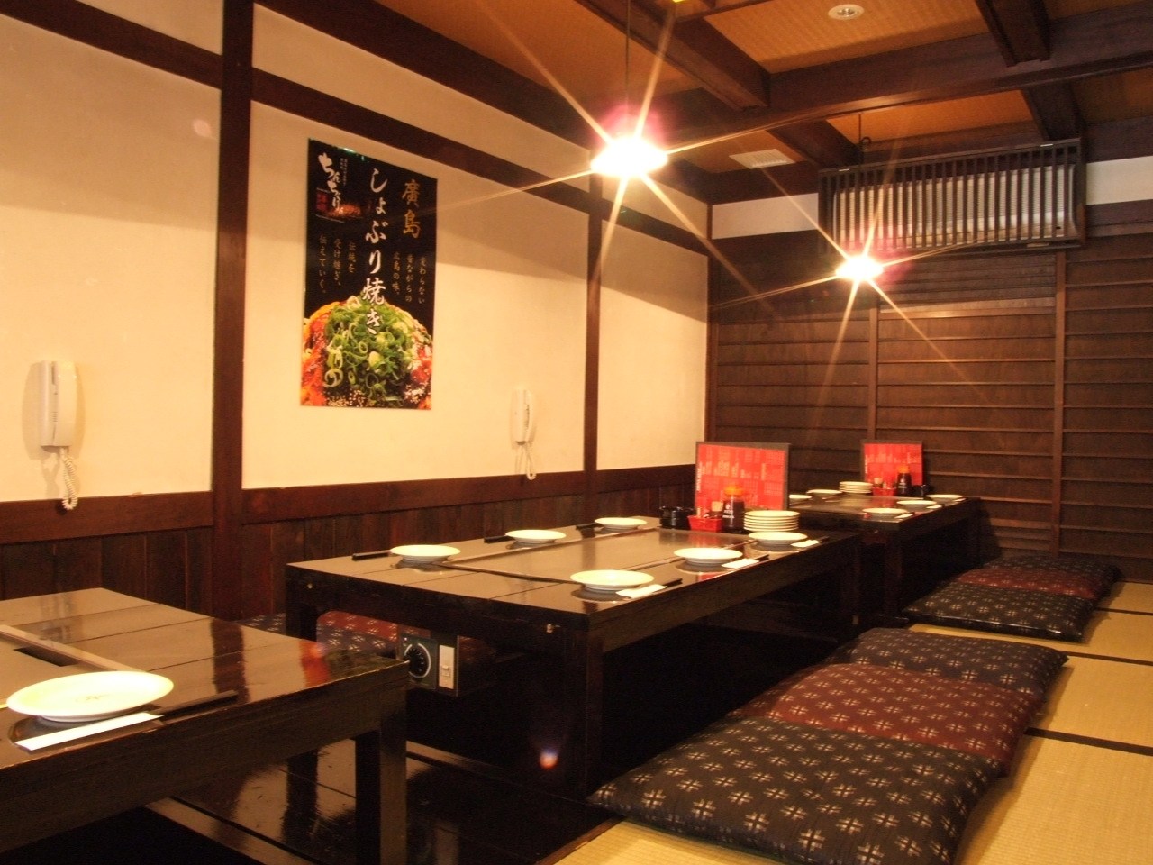 ちんちくりん流川店は喫煙可能席があります!!是非どうぞ!!【お好み焼・鉄板焼 ちんちくりん 流川店】